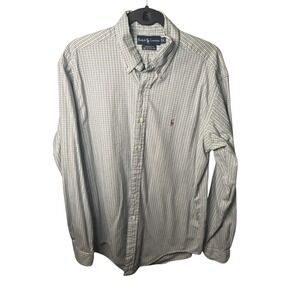 Ralph Lauren Yarmouth 100% Cotton Oxford Men's 16 34/35 Button Down Check Shirt